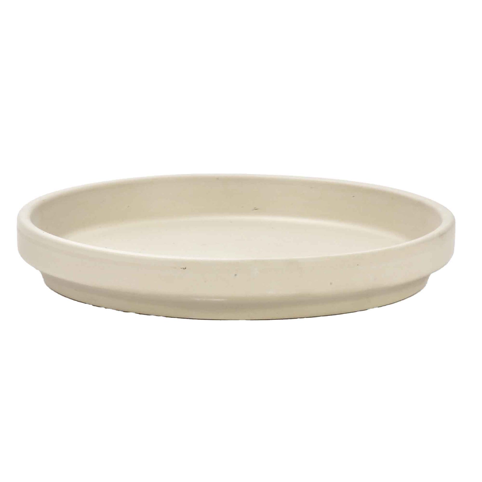 Soucoupe standard granit blanc, 6"   