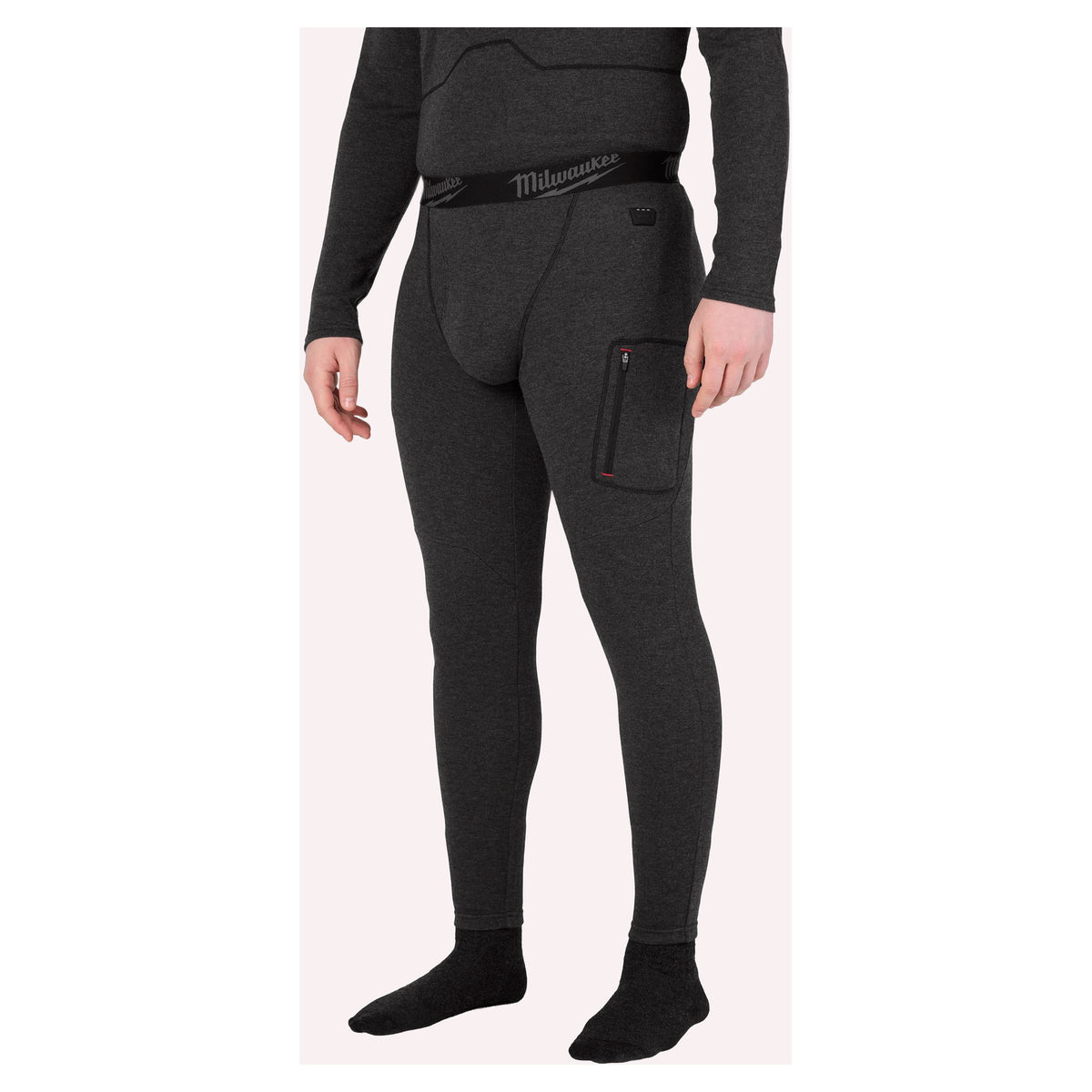 Pantalons de base en laine Mérinos chauffants, moyen (noir)