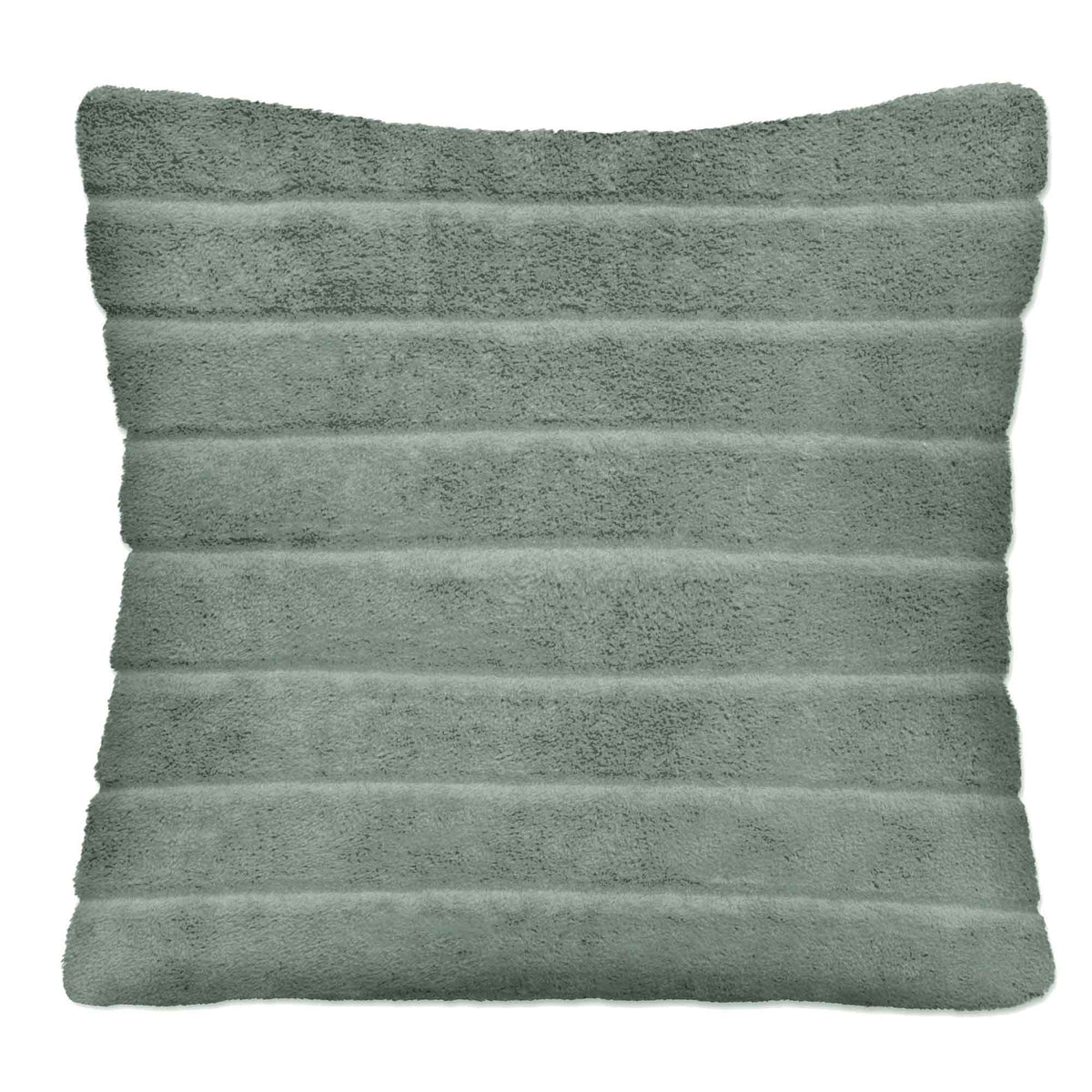 Coussin de 17&#39;&#39; x 17&#39;&#39; en fausse fourrure, jade