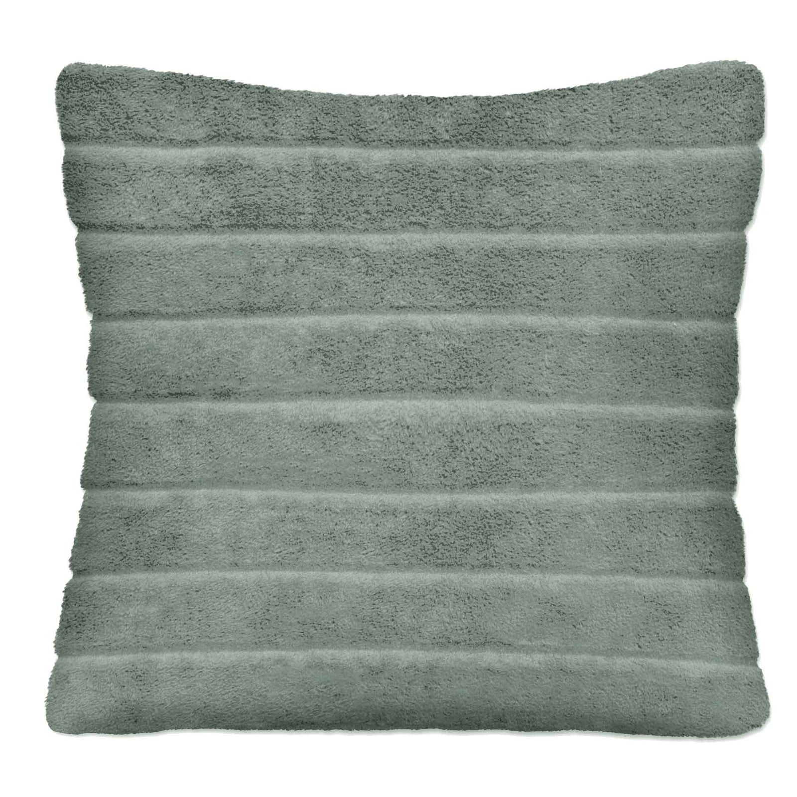 Coussin de 17'' x 17'' en fausse fourrure, jade