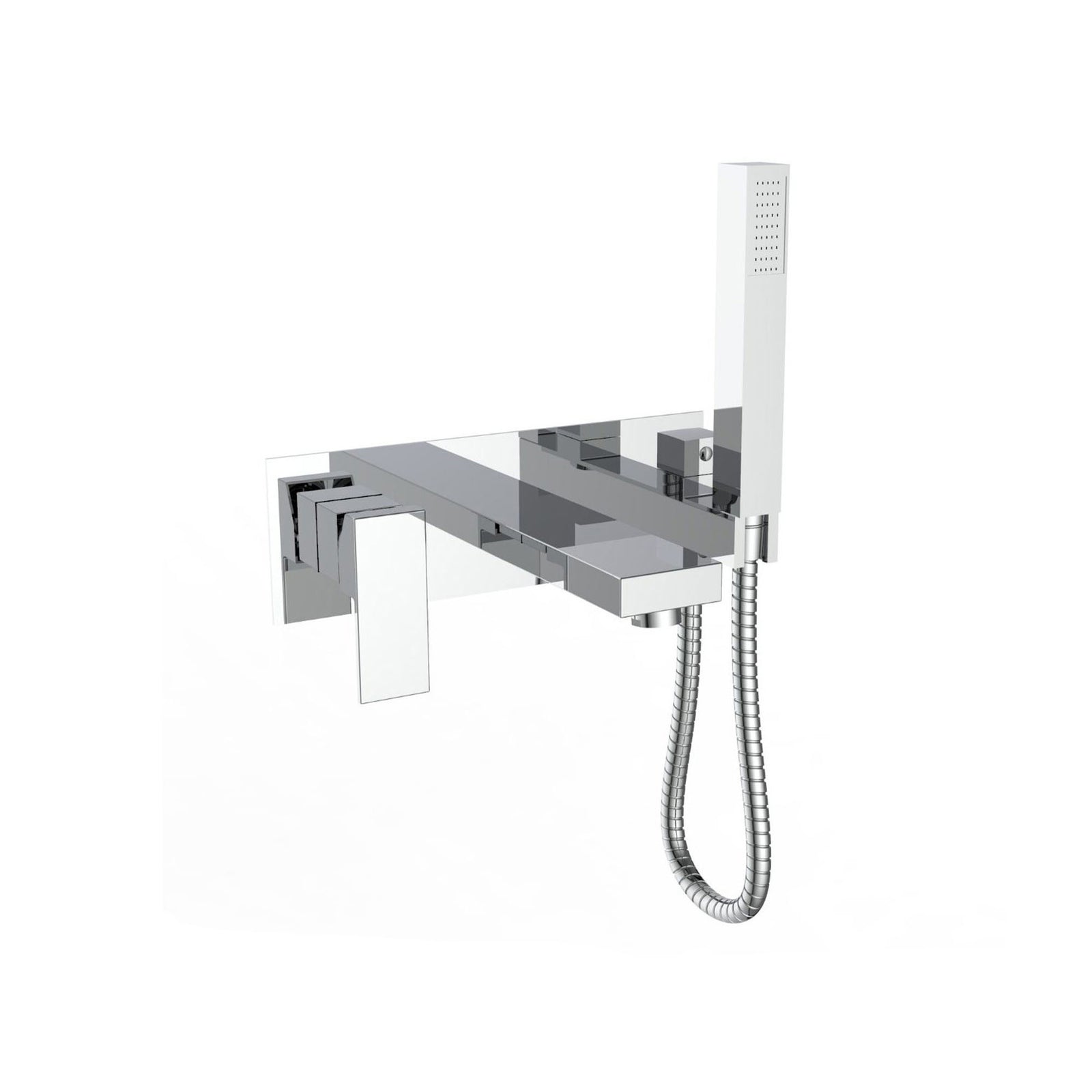 Robinetterie carrée pour baignoire à fixation murale SALLY, chrome