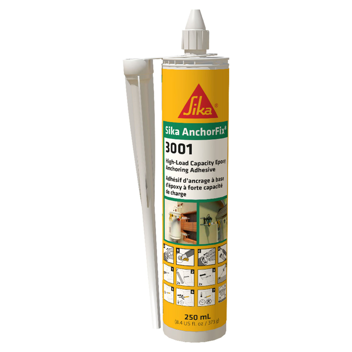 Adhésif d'ancrage à base d'époxy Sika AnchorFix-3001, 250 ml