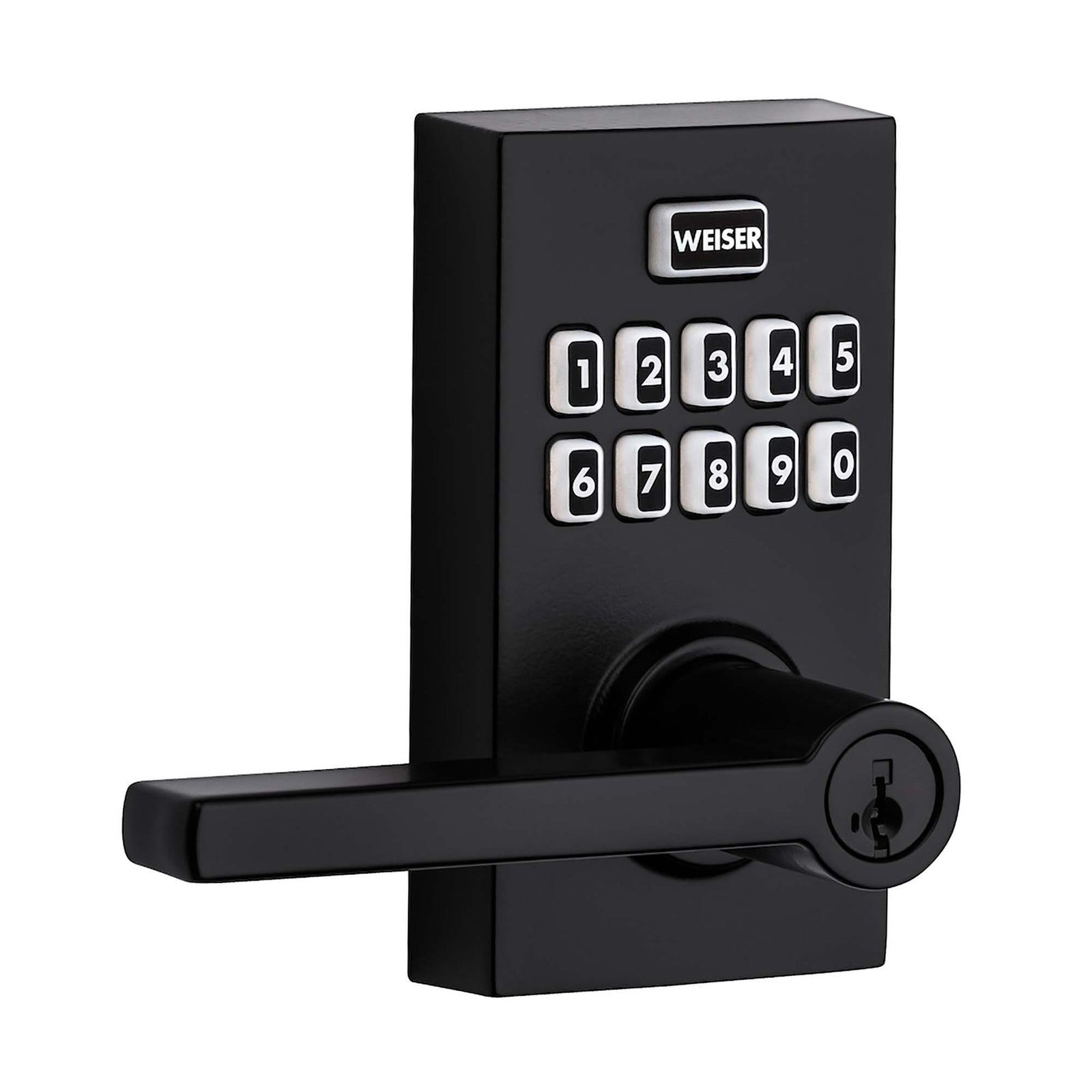 Poignée électronique Smart Code 10 avec levier Halifax, noir mat