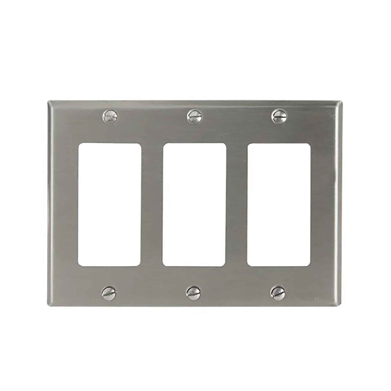 Plaque murale Decora avec 3 dispositifs, acier inoxydable