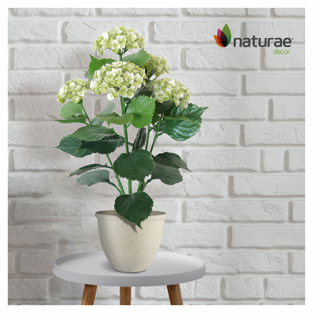 Arbre d'hortensia artificiel, 24" (blanc)