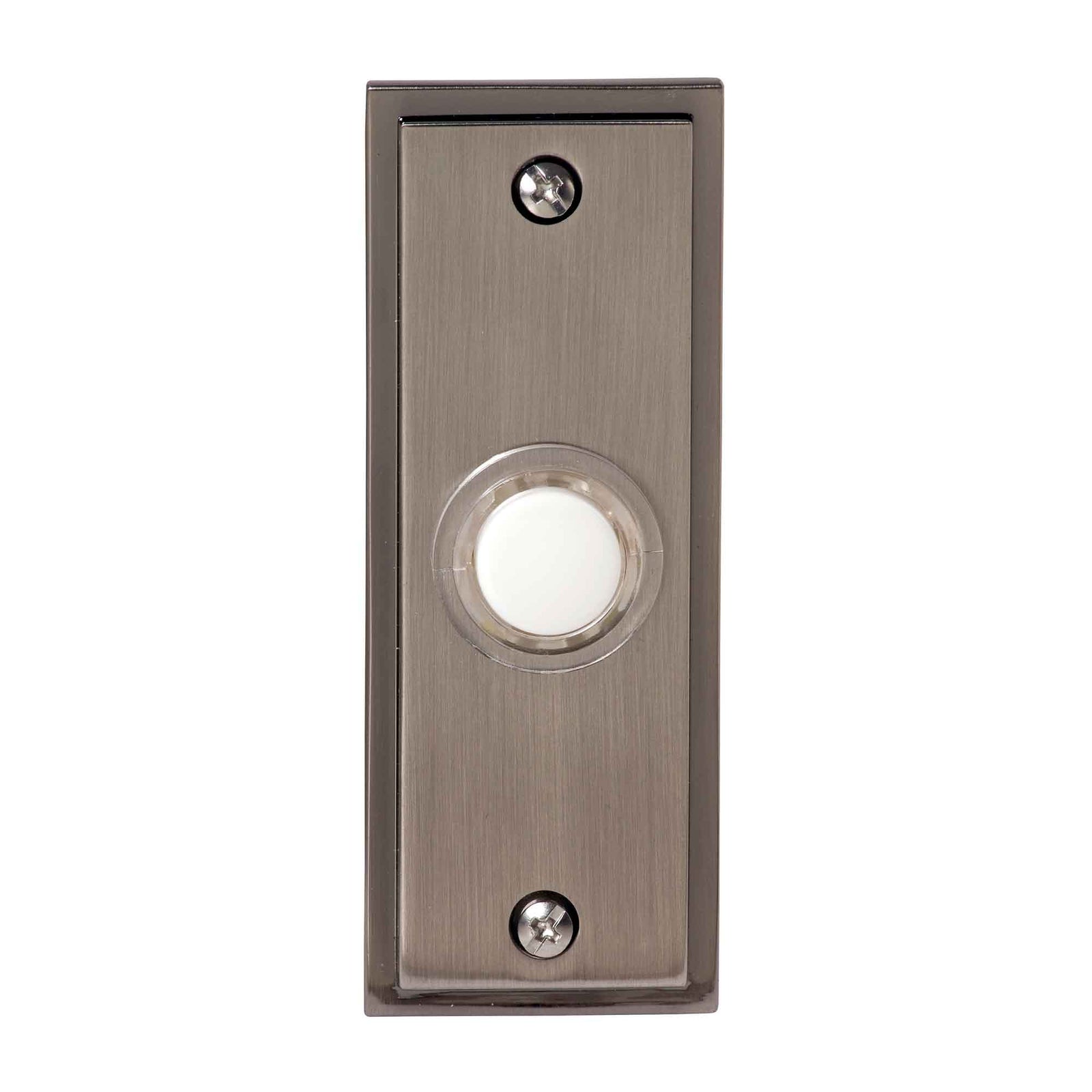 Bouton de sonnette encastré , nickel brossé