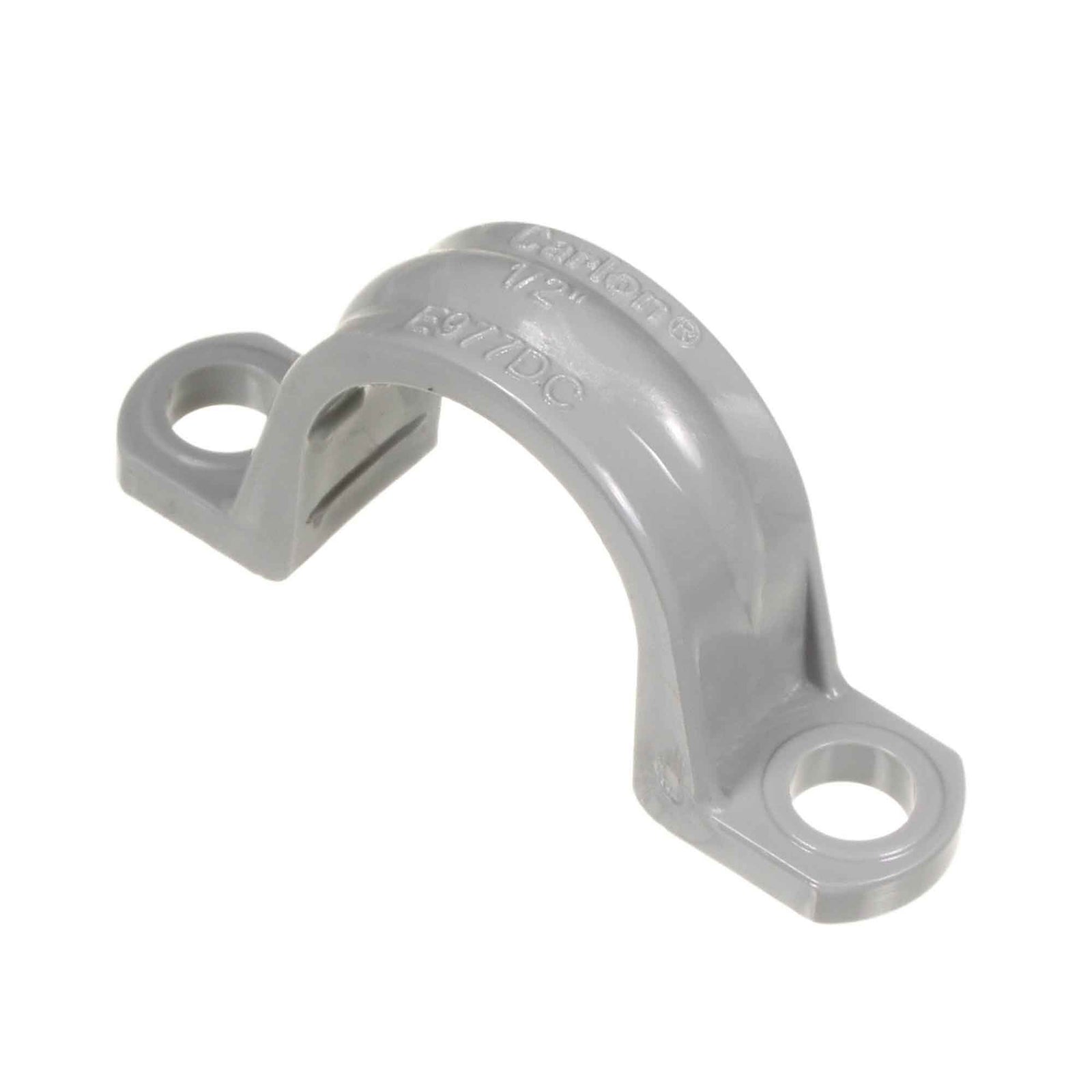 Sangle pour conduit rigide à 2 trous gris 1/2" , 5/pqt