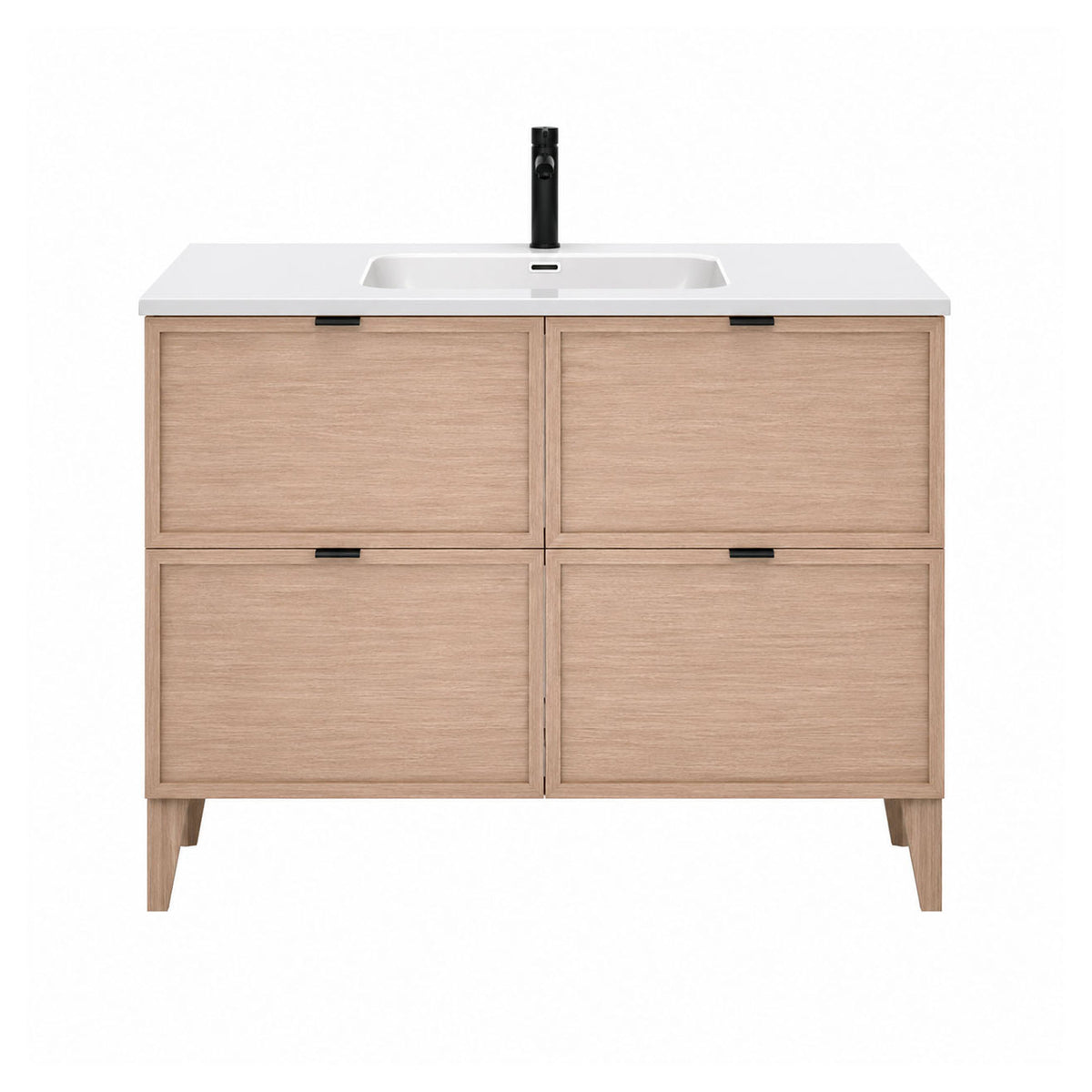 Vanité autoportante Calixa en chêne clair avec lavabo Mir, 36'' x 18-3/4'' x 34''