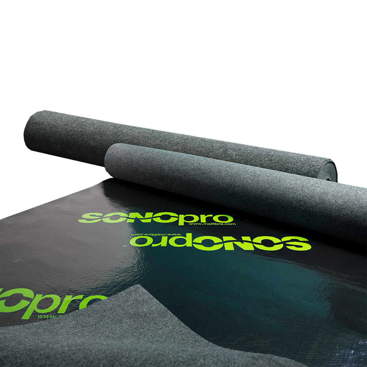 Membrane d'insonorisation sous-couche pour chape de béton et pour planchers laminés, 58" x 50' x 0,1" (241,67 pi2)