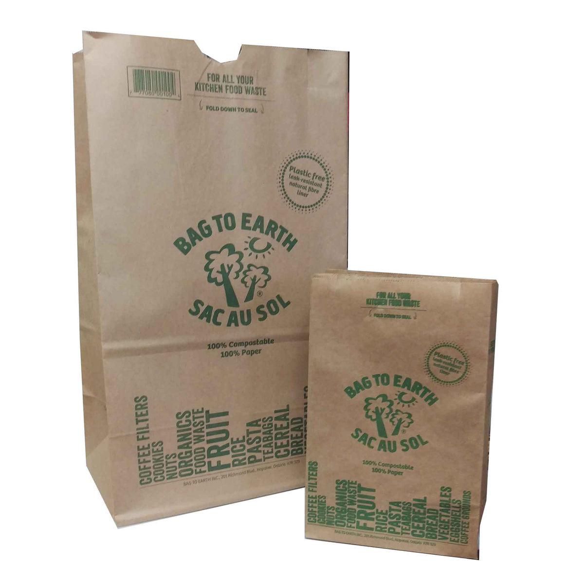 Grand sac pour résidus de cuisine, 5 unités