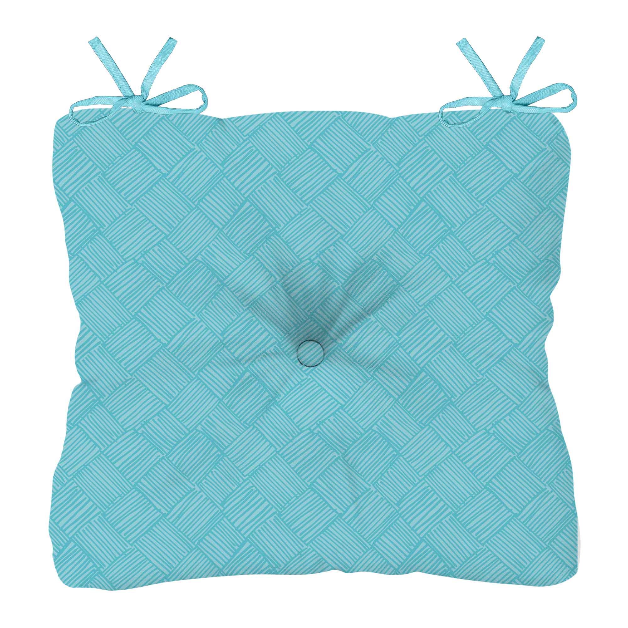 Coussin d'extérieur pour chaise de 16,5" x 15,5" x 2,5", aqua 