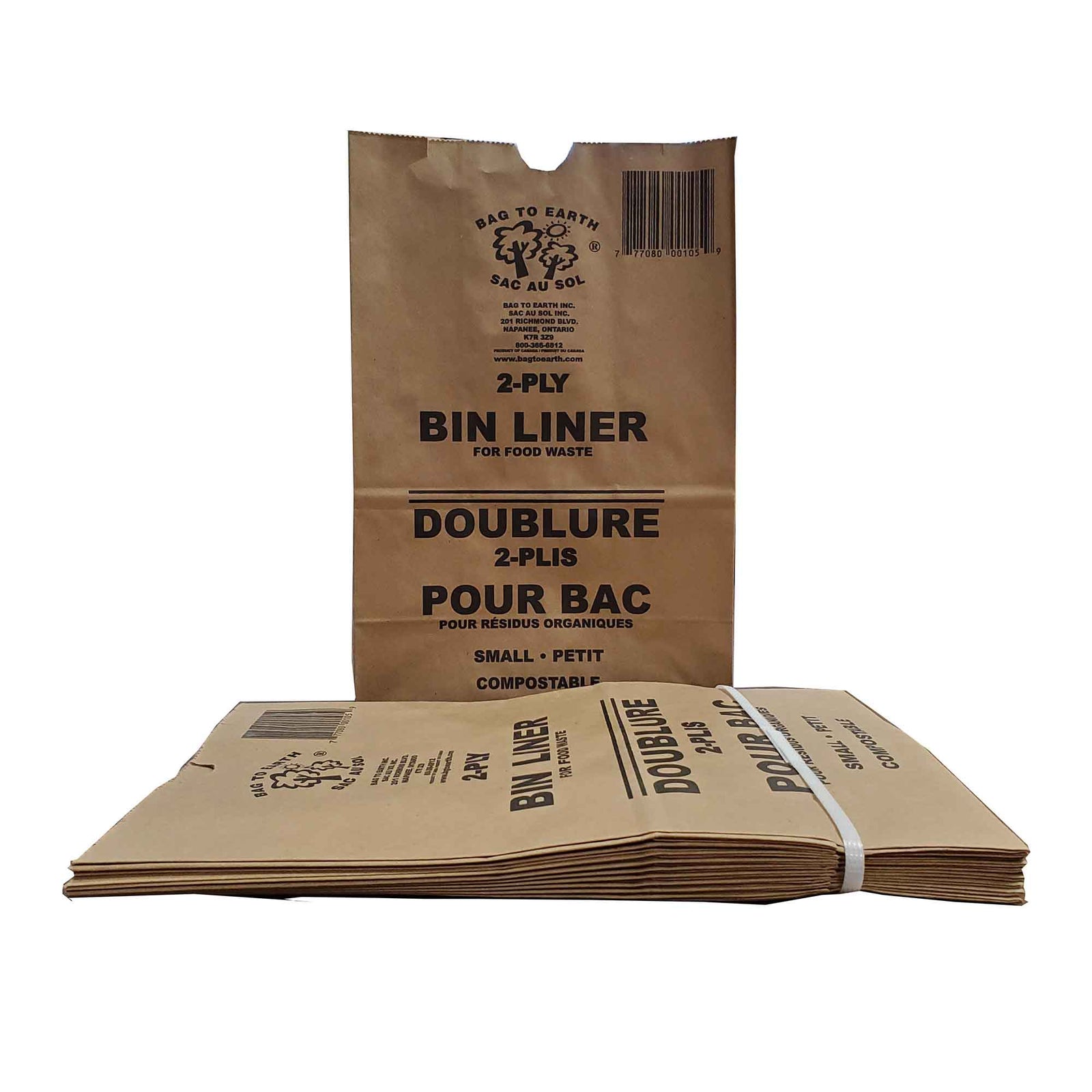 Doublure 2 plis pour bac à résidus de cuisine, petit (10 unités)