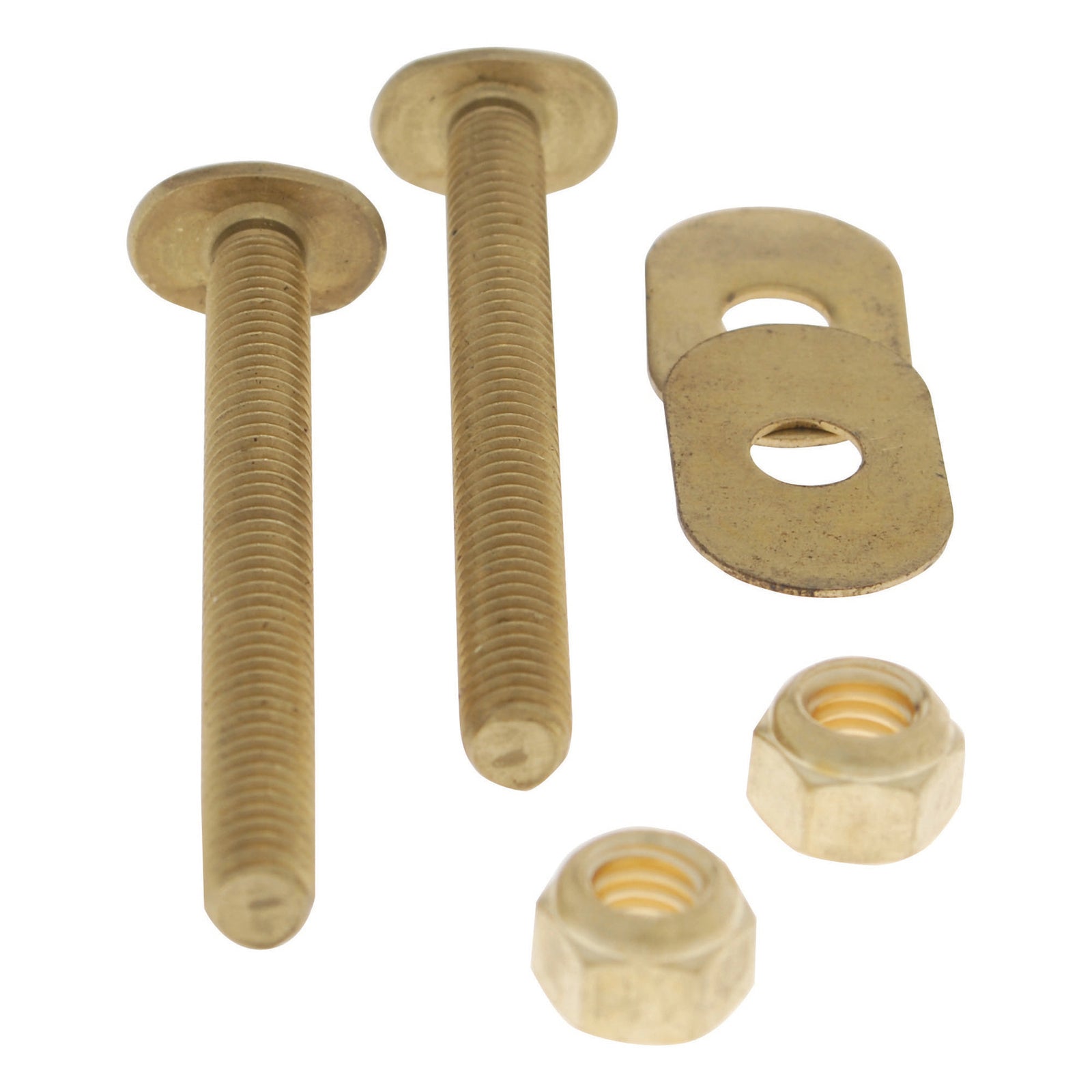 Ensemble de boulons de toilette de plancher en laiton, 5/16" x 3-1/2" (2 unités)