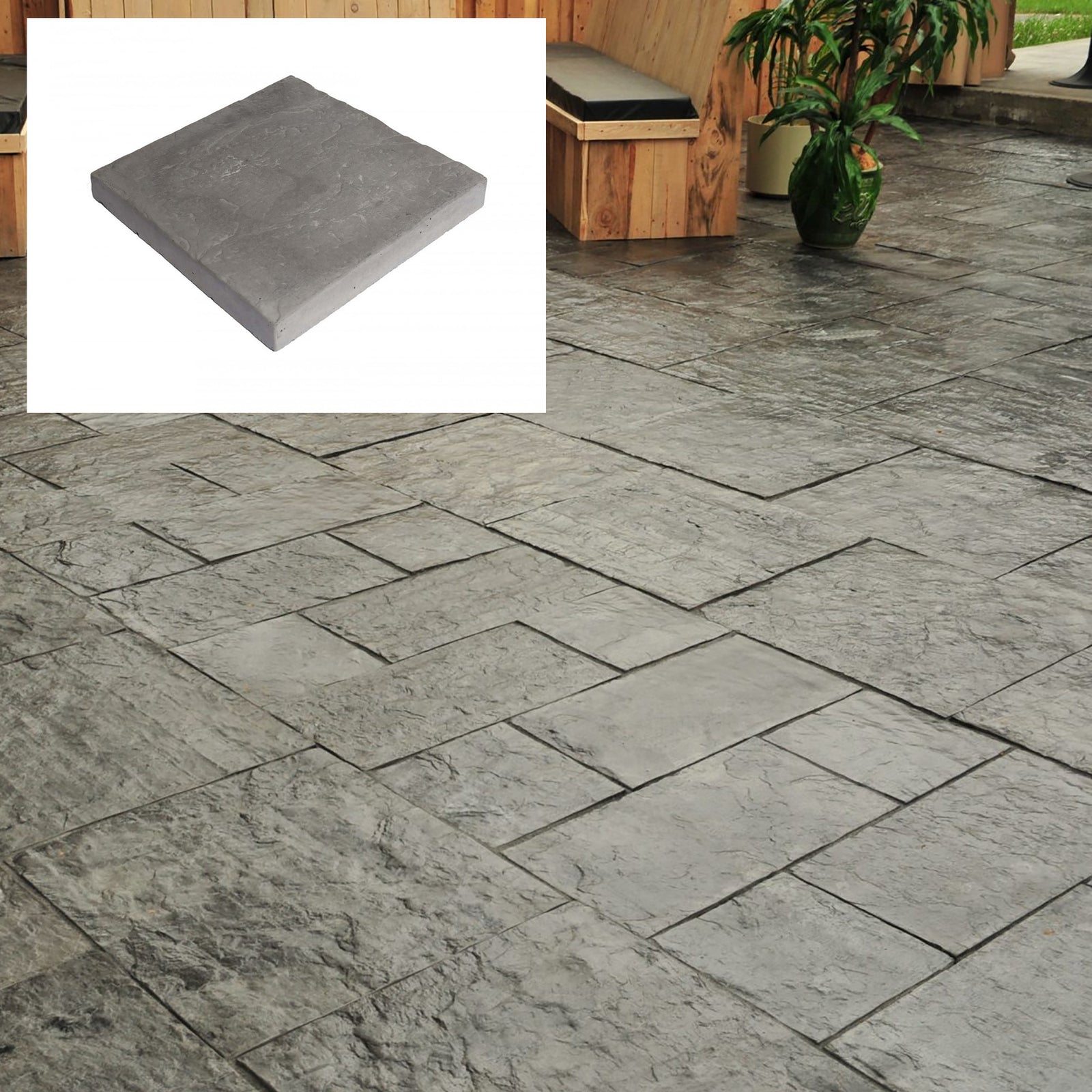 Dalle Ardoise, 12'' x 12''