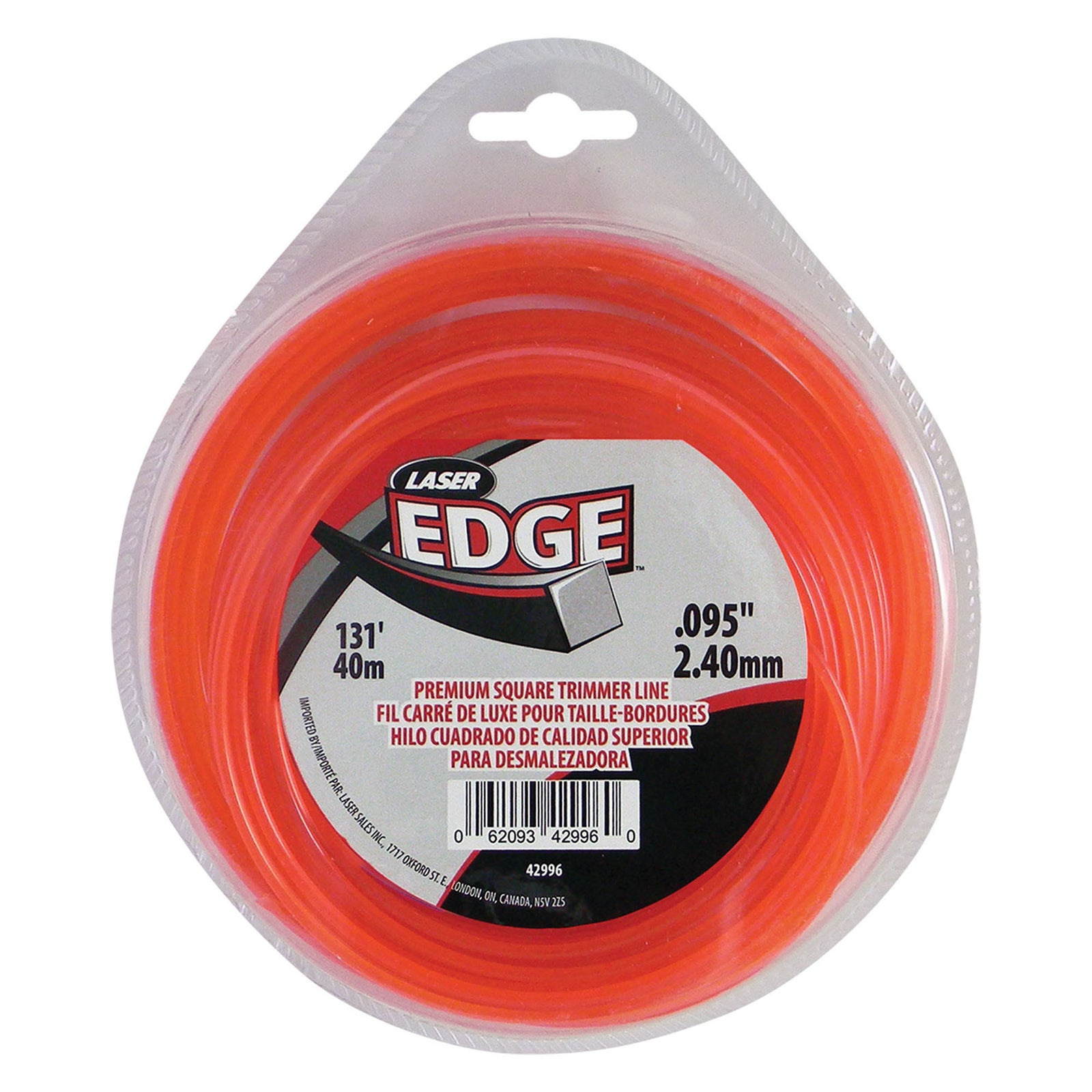 Fil carré pour coupe-bordure, 0,095'' x 131' (orange)