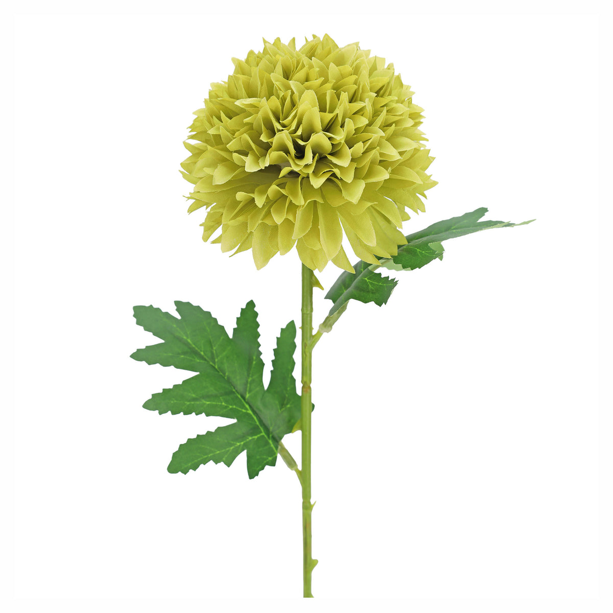 Chrysanthème artificiel sur tige, 24" (vert)