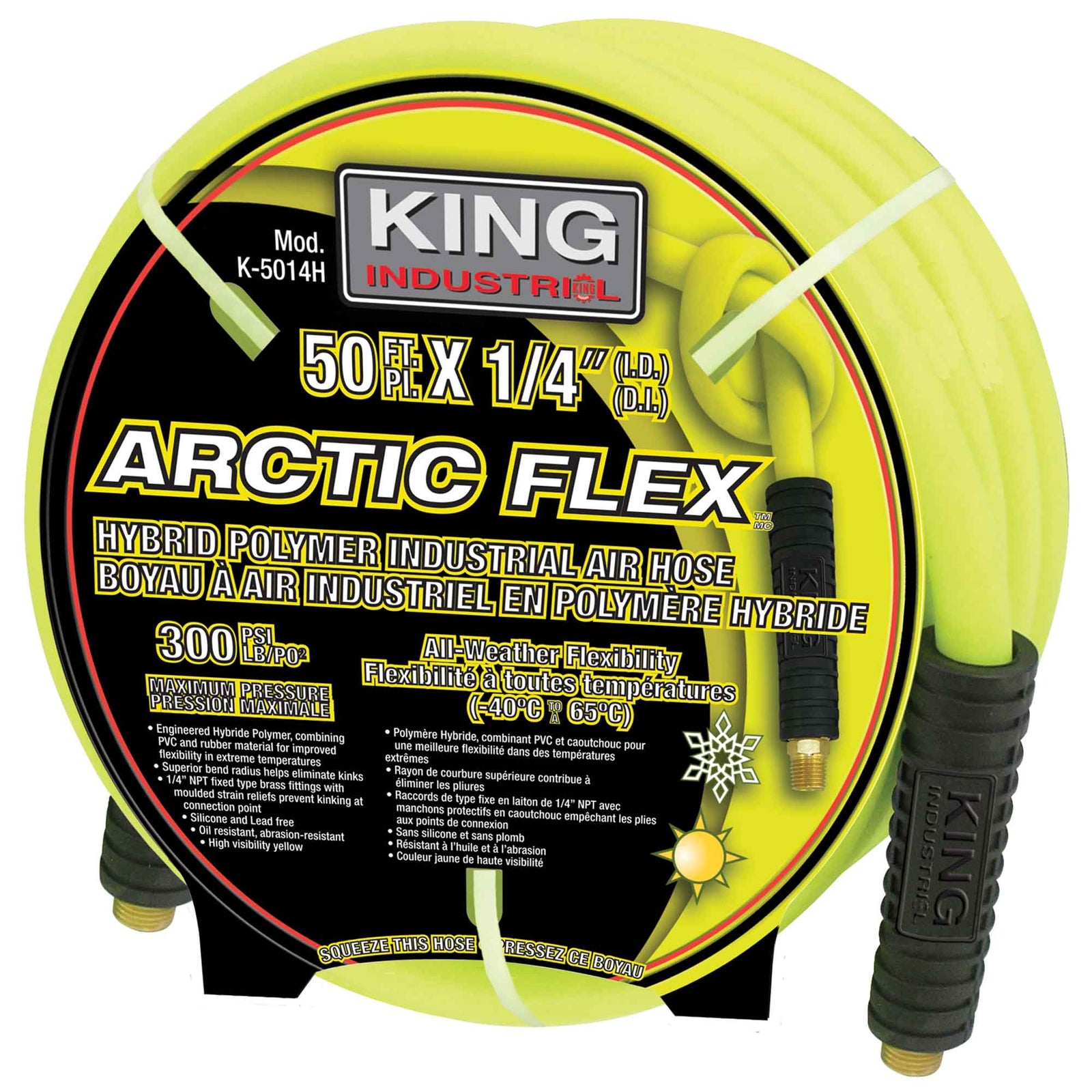 Boyau à air industriel en polymère hybride, 1/4" x 50'